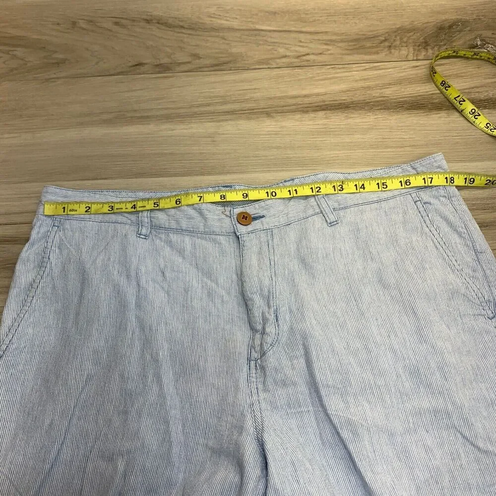 Tommy Bahama Shorts Adult 36 Blue Linen‎ Cotton Blend Mens